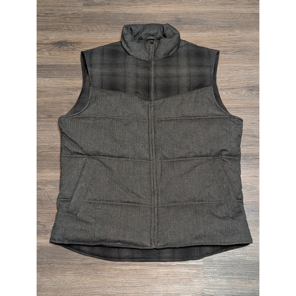 Banana Republic Mens M Gray ‎ Puffer Vest Quilted Full Zip Casual Outdoor